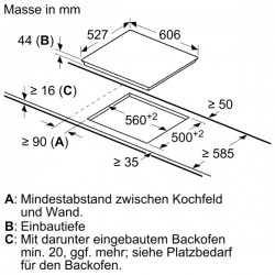 Bosch PKN675DP1C, Série 8, Table de cuisson électrique, 60 cm, Profils latéraux