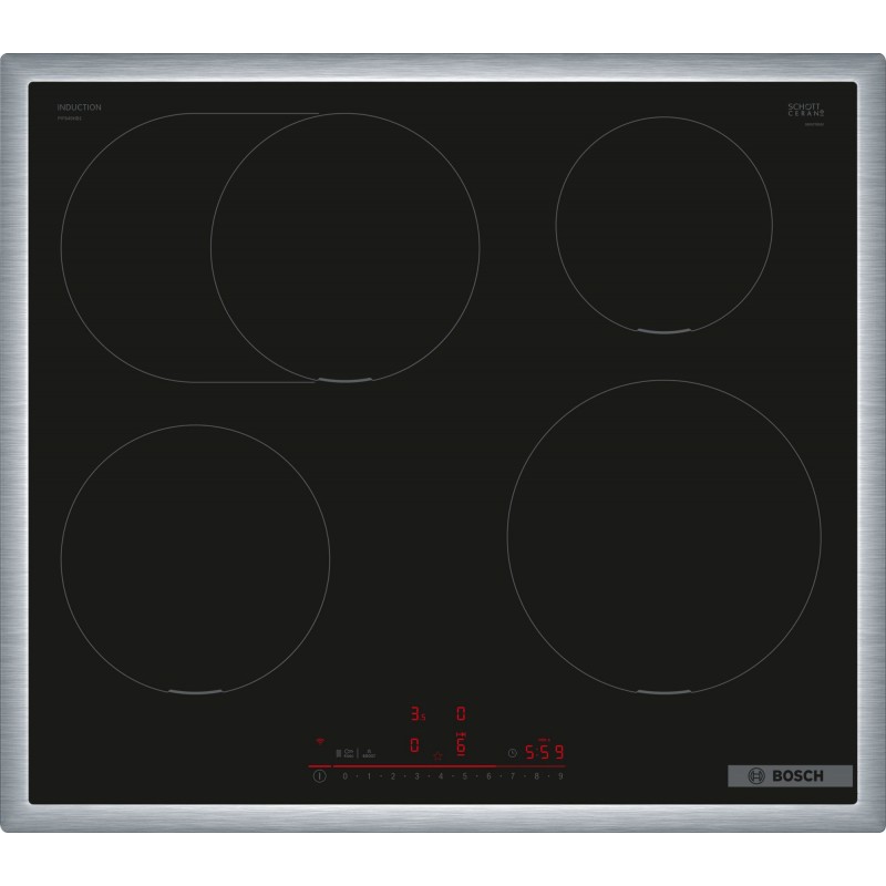 Bosch PIF645HB1E, Série 6, Table de cuisson à induction, 60 cm, avec cadre
