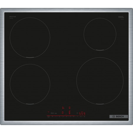 Bosch PIE645HB1E, Série 6, Table de cuisson à induction, 60 cm, avec cadre