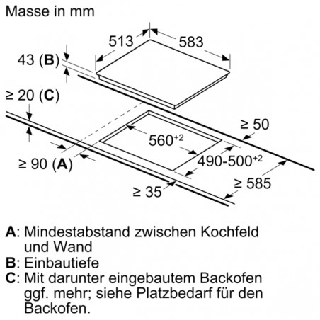 Bosch NKE645GA2E, Serie 4, Elektrokochfeld, 60 cm, Mit Rahmen aufliegend