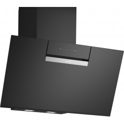 Bosch DWK87FN60, Serie 4, Wandhaube, 80 cm, Klarglas schwarz bedruckt