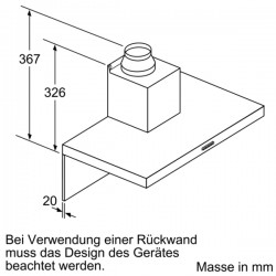 Bosch DWB66BC50, Serie 2, Wandhaube, 60 cm, Edelstahl