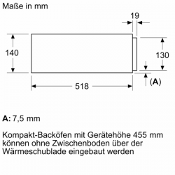 Bosch BIE7101B1, Serie 8, Einbau Wärmeschublade, 60 x 14 cm, Schwarz