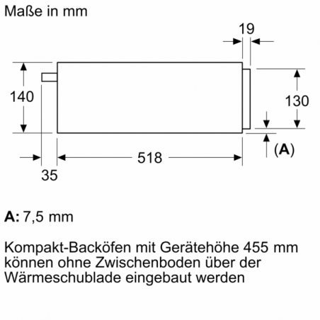 Bosch BIC7101B1, Serie 8, Einbau Wärmeschublade, 60 x 14 cm, Schwarz
