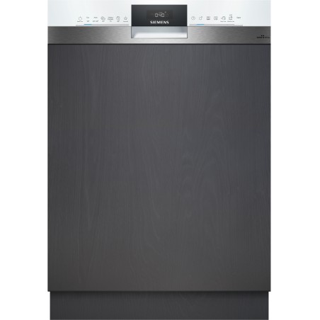 Siemens SN53EW01AH, iQ300, lave-vaisselle semi-intégré, 60 cm, blanc