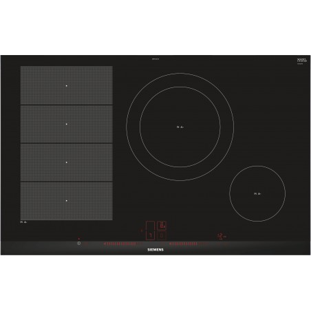 Siemens EX875LEC1E, iQ700, Table de cuisson à induction, 80 cm, noir