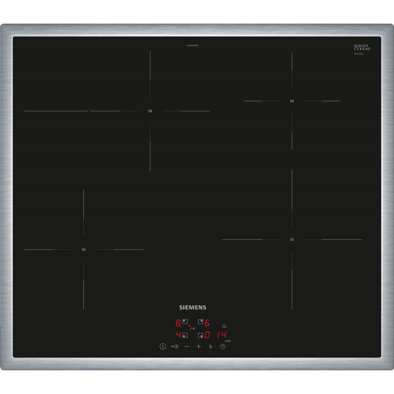 Siemens EH645BFB6E, iQ300, Table de cuisson à induction, 60 cm, noir