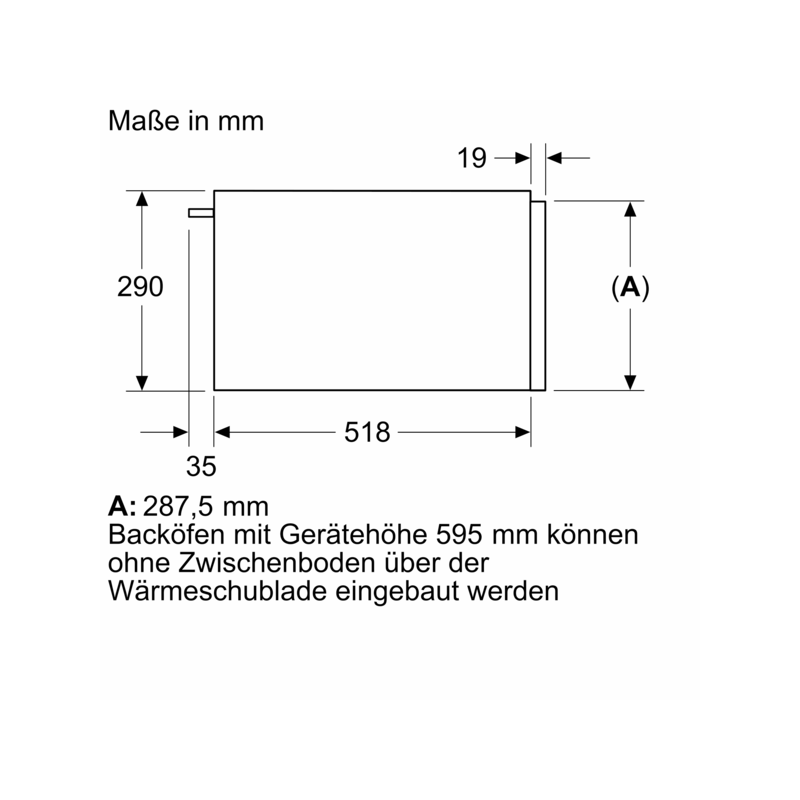 Siemens BI710D1B1, iQ700, Einbau Wärmeschublade, 60 x 29 cm, Schwarz