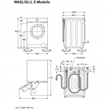 Electrolux WASL3M105, Waschmaschine