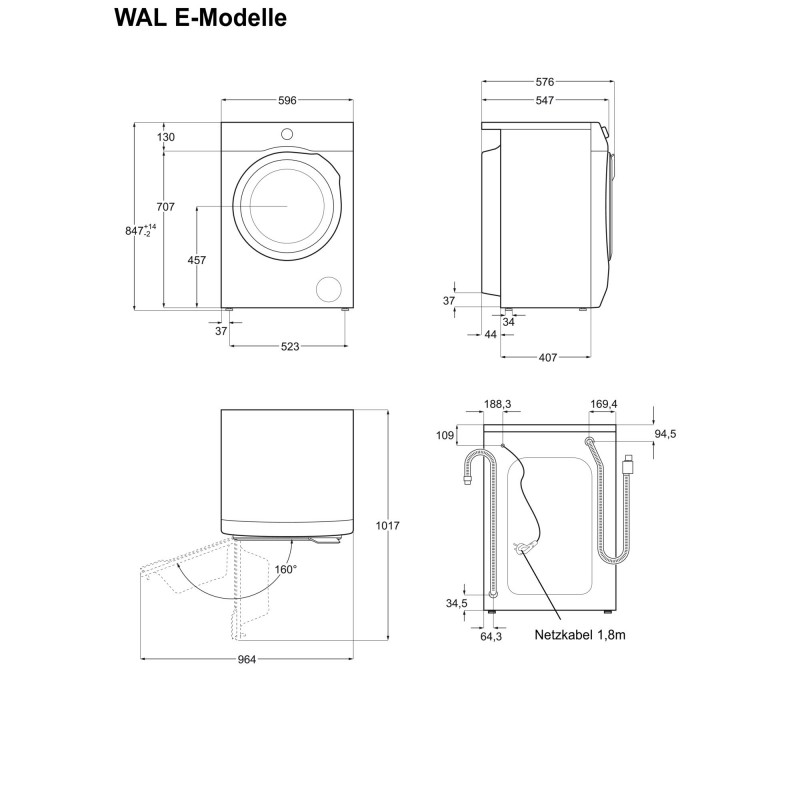 Electrolux WAL3E500, Lave-linge