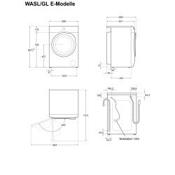 Electrolux WAGL2E500 Waschmaschine, Links