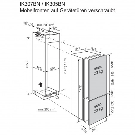 Electrolux IK309BNL, Combiné réfrigérateur-congélateur