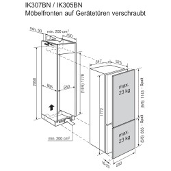 Electrolux IK307BNR, Combiné réfrigérateur-congélateur