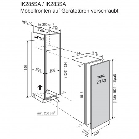 Electrolux IK283SAR, Kühlschrank