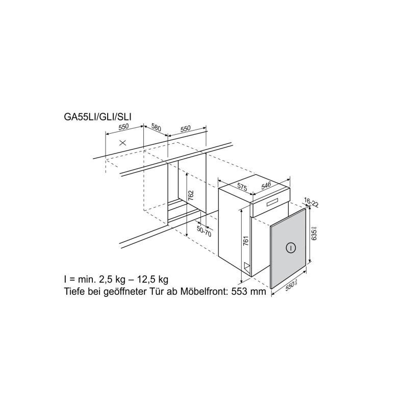 Electrolux GA55LISW, Lave-vaisselle