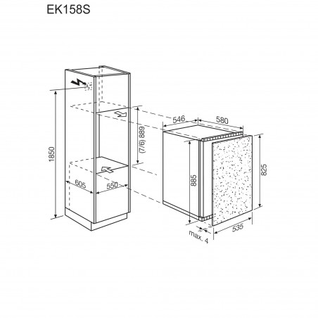 Electrolux EK158SRWE, Réfrigérateur