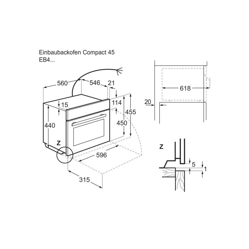 Electrolux EB4L90SP, Kompakt-Kombi-Mikrowellengerät