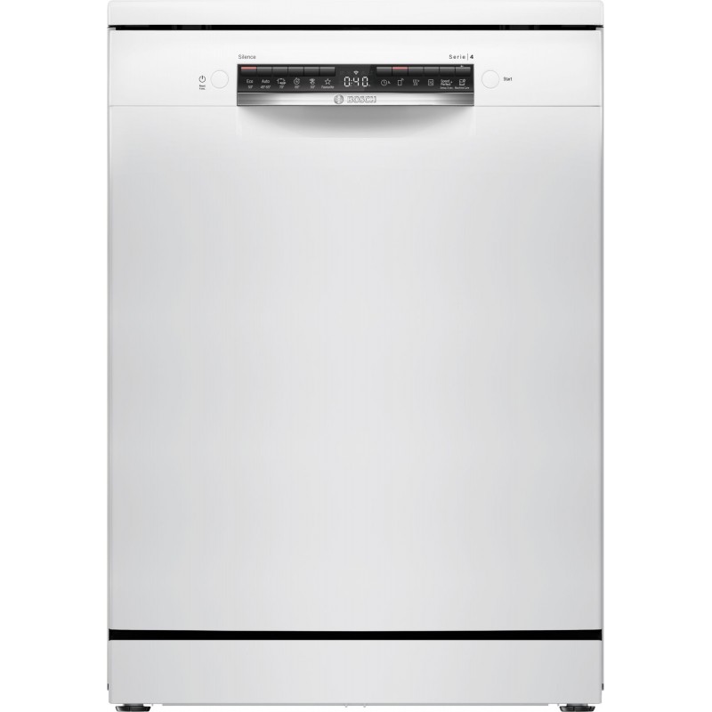 Bosch SMS4HKW07E, Série 4, Lave-vaisselle pose libre, 60 cm, Blanc