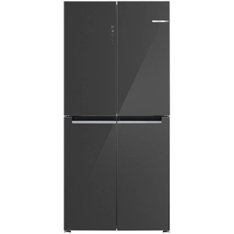 Bosch KMC85LEEA, Serie 4, Kühl-Gefrierkombination mehrtürig, Glasfront, 189.5 x 85.5 cm, Grau