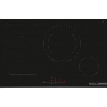 Bosch PVS831HC1E, Série 8, Table de cuisson à induction, 80 cm, Noir, Sans cadre, en applique