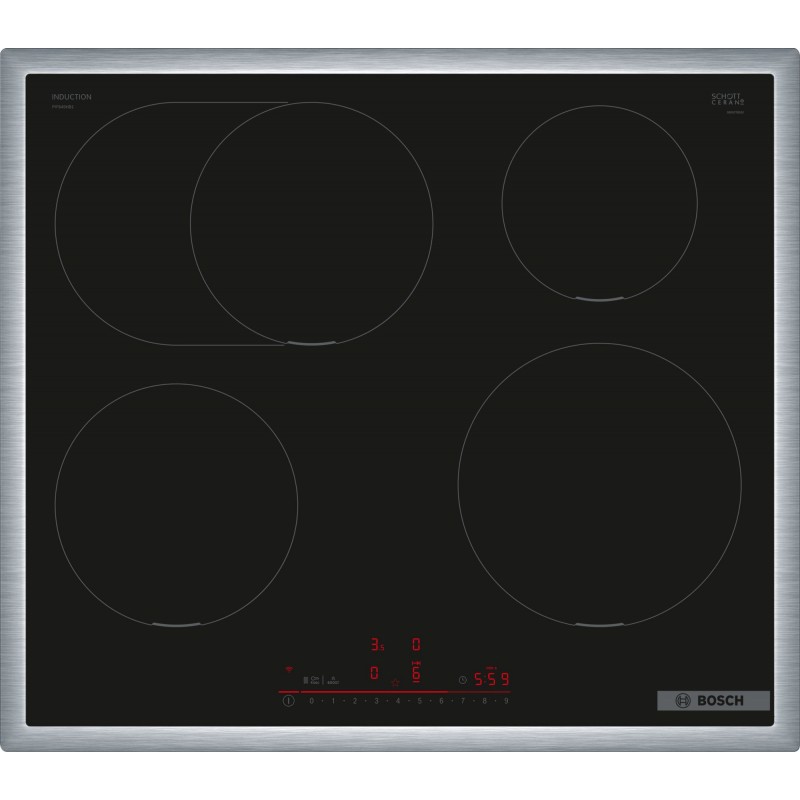 Bosch PIF645HB1E, Série 6, Table de cuisson à induction, 60 cm, avec cadre