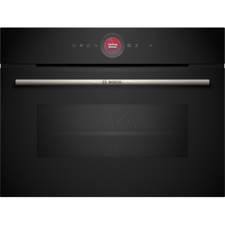 Bosch CMG7241B1, Série 8, Four compact encastrable avec fonction micro-ondes, 60 x 45 cm, Noir