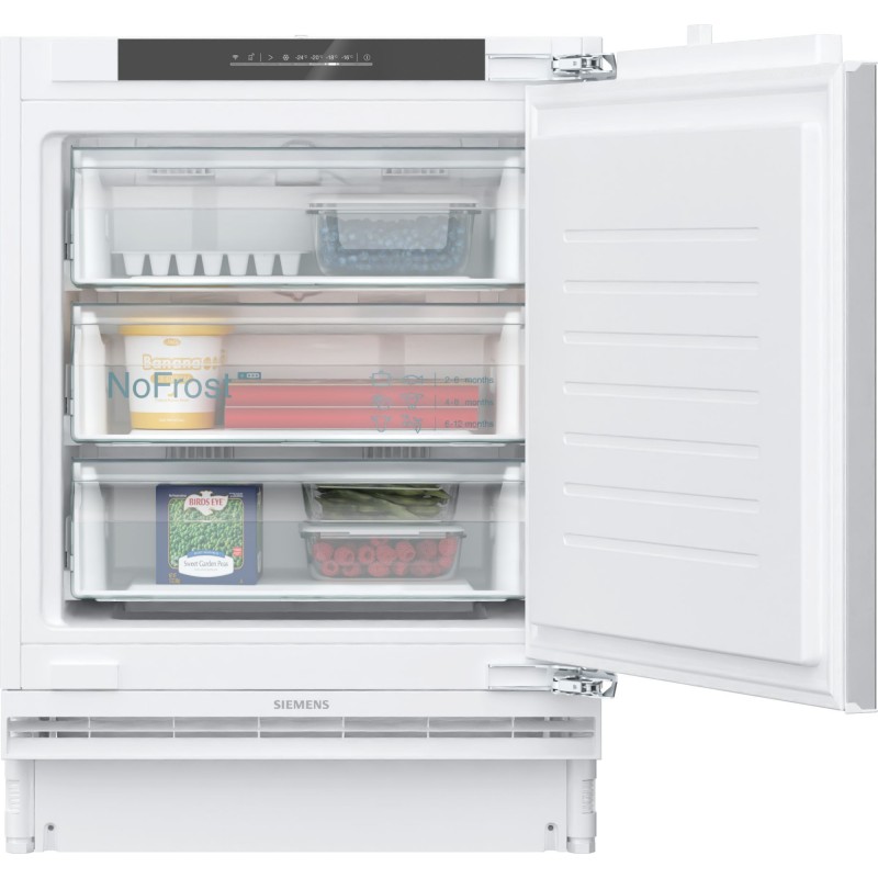 Siemens GU21NADE0, iQ500, Einbau-Gefrierschrank, 82 x 59.8 cm, Flachscharnier mit Softeinzug
