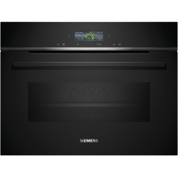 Siemens CM724G1B1, iQ700, Four compact encastrable avec fonction micro-ondes, 60 x 45 cm, Noir