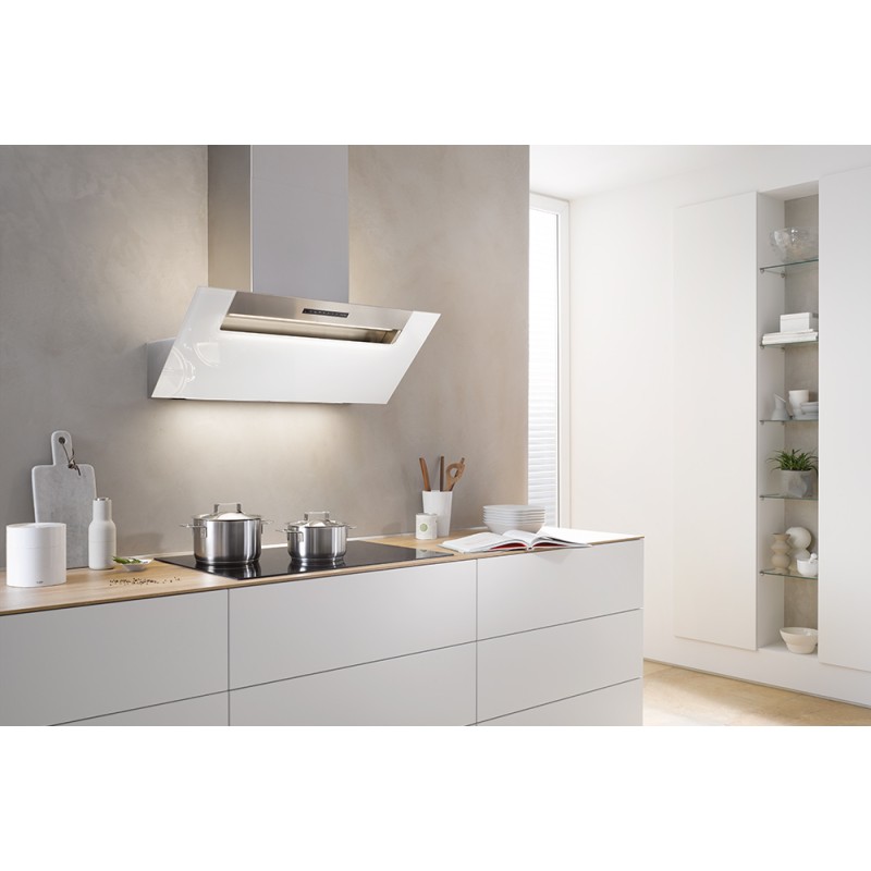 Berbel BKH 70 EG-2 blanc circuit fermé avec Permalyt, Hotte oblique Ergoline (4011573-510)