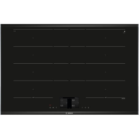 Bosch PXX801D67E, Série 8, Table de cuisson induction avec hotte aspirante intégrée, 80 cm, design affleuré