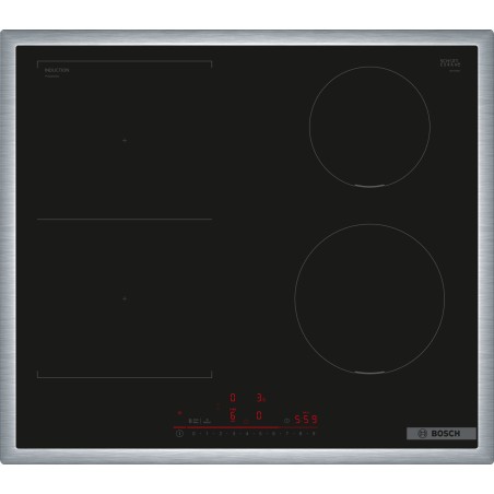 Bosch PVS645HB1E, Série 8, Table de cuisson à induction, 60 cm, Noir, avec cadre