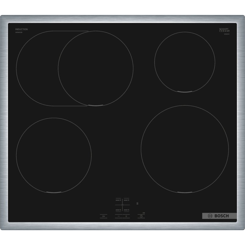 Bosch NIF645CB5E, Serie4, Induktionskochfeld, 60 cm, herdgesteuert, Mit Rahmen aufliegend