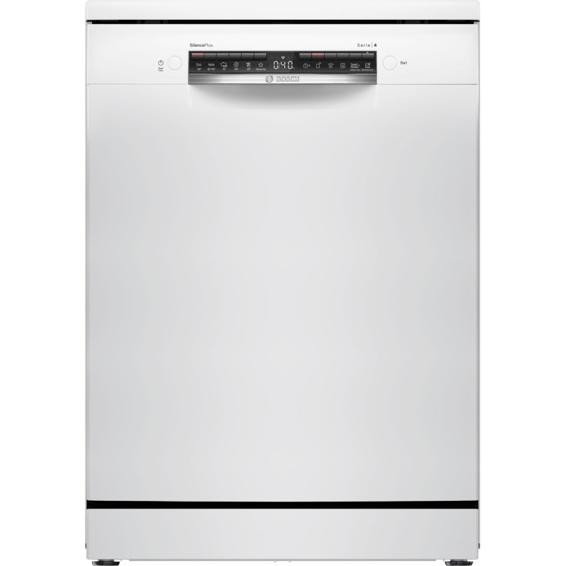 Bosch SMS4HKW08E, Série 4, Lave-vaisselle pose libre, 60 cm, Blanc