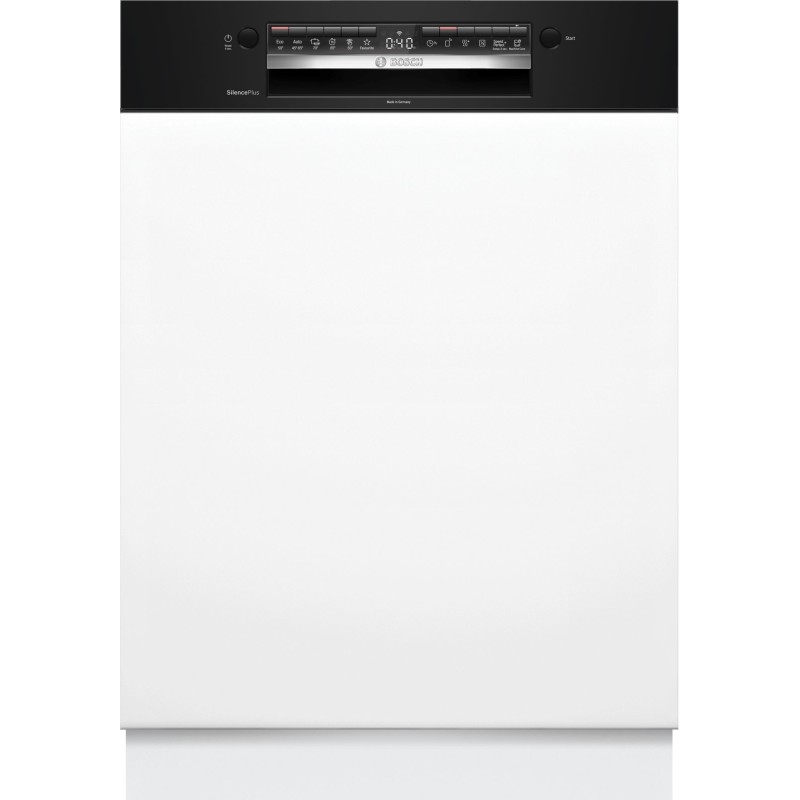 Bosch SMI4HCB07E, Serie 4, Teilintegrierter Geschirrspüler, 60 cm, Schwarz
