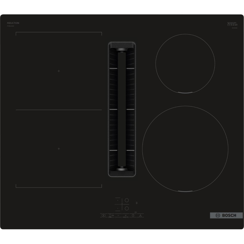 Bosch PVS611B16E, Serie 4, Induktions Kochfeld mit integriertem Dunstabzug, 60 cm, Rahmenlos aufliegend