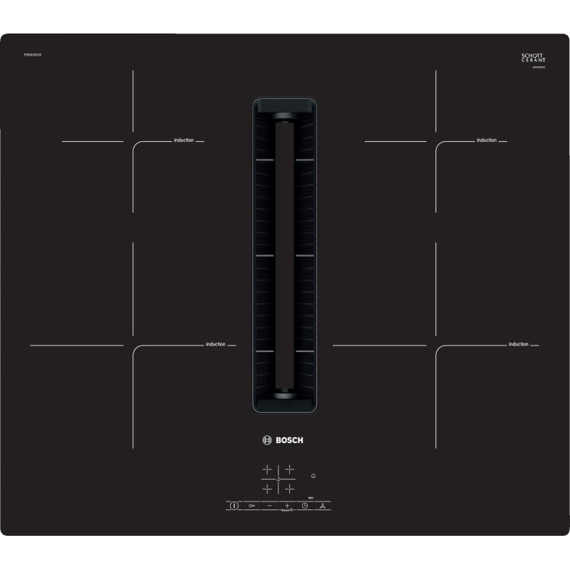 Bosch PVS601B16E, Série 4, Table de cuisson induction avec hotte aspirante intégrée, 60 cm, design affleuré
