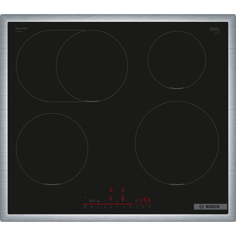 Bosch PIF645HB1E, Serie 6, Induktionskochfeld, 60 cm, Mit Rahmen aufliegend
