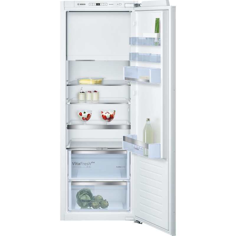 Bosch KIL72AFE0Y, Serie 6, Einbau-Kühlschrank mit Gefrierfach, 158 x 56 cm, Flachscharnier, links