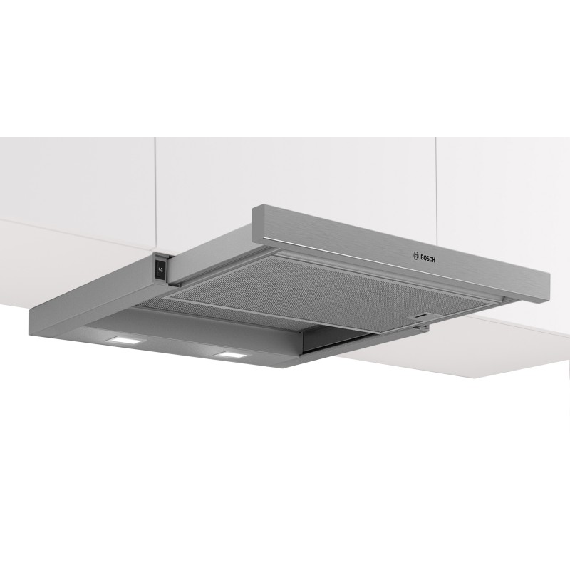 Bosch DFM064W52C, Série 2, Hotte télescopique, 60 cm, Argent métallisé, bandeau frontal en option