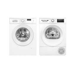 Bosch Set de lavage : Lave-linge WGE02406 + Sèche-linge WTH8520M
