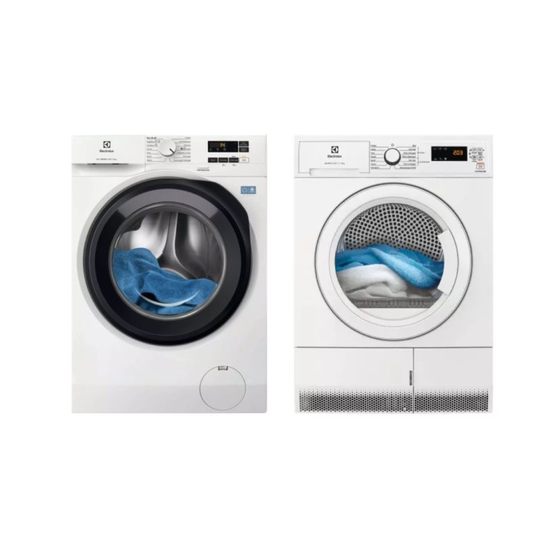 Electrolux Set de lavage : Lave-linge EW6FI6834BA + Sèche-linge EDHF2804DC
