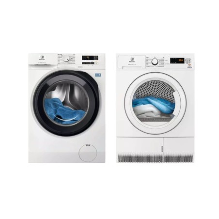 Electrolux Set de lavage : Lave-linge EW6FI6834BA + Sèche-linge EDHF2804DC