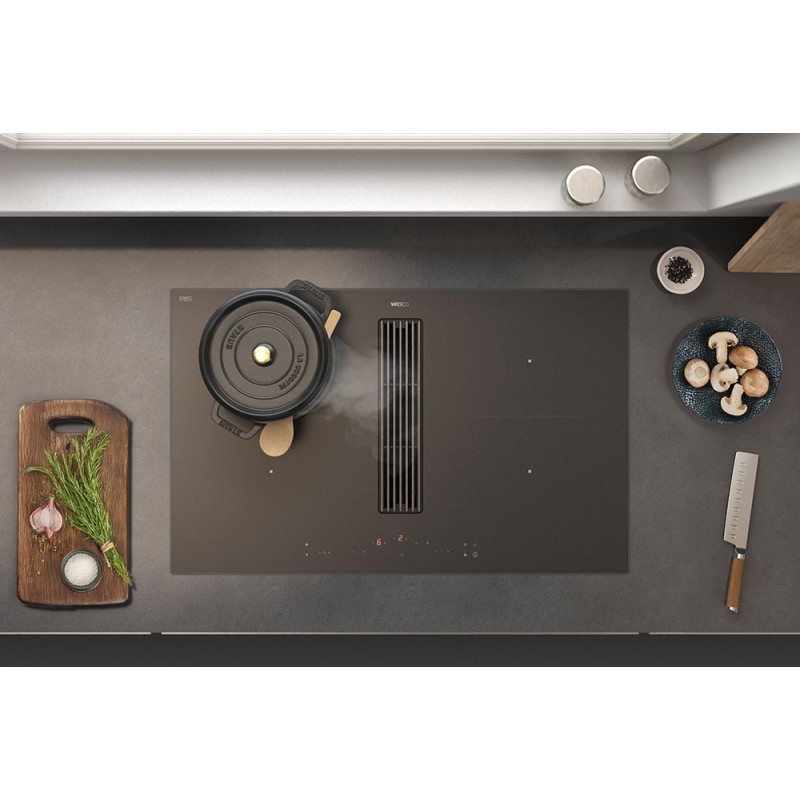 Wesco WKA 83 Piana Plus Abluft, Kochfeldabsaugung Lava Matt Abluft (7630019830393)