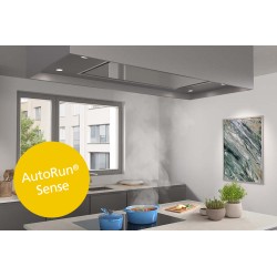 Wesco EVRE Alto 120 Edelstahl,  Glas Blancalu Abluft, Deckenhaube ohne Licht (4013734-000)